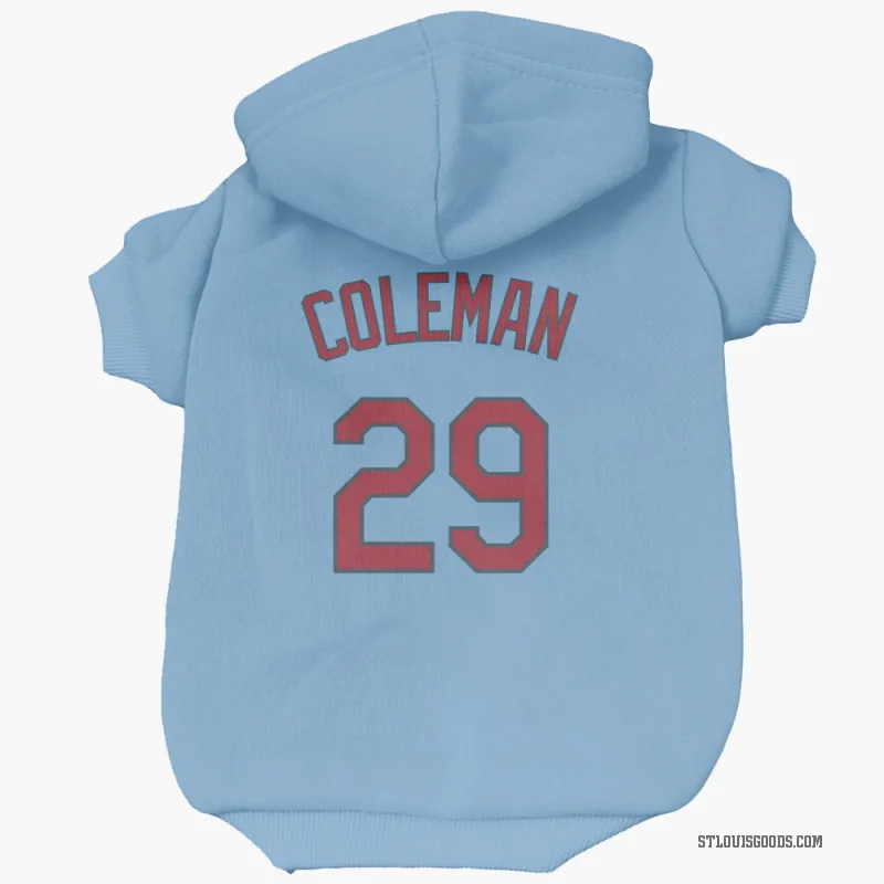 Vince Coleman  Light Blue St. Louis Cardinals  Cat & Dog Pet Hoodie