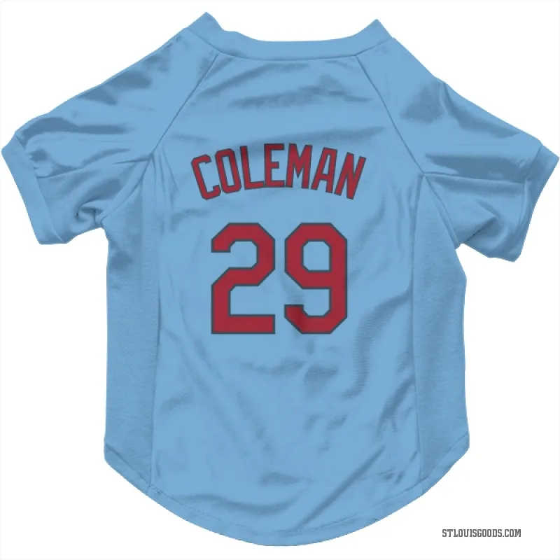 Vince Coleman  Light Blue St. Louis Cardinals  Cat & Dog Pet Jersey