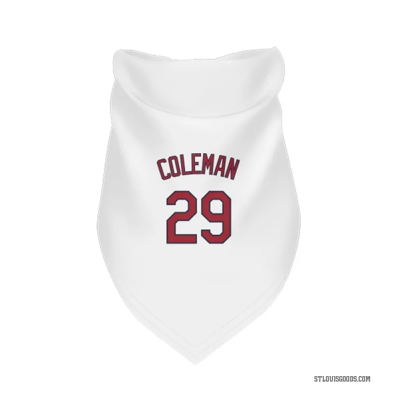 Vince Coleman  White St. Louis Cardinals  Cat & Dog Pet Bandana