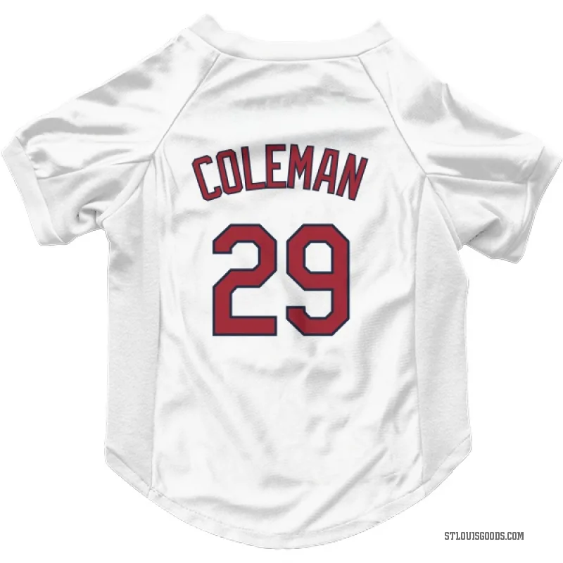 Vince Coleman  White St. Louis Cardinals  Cat & Dog Pet Jersey