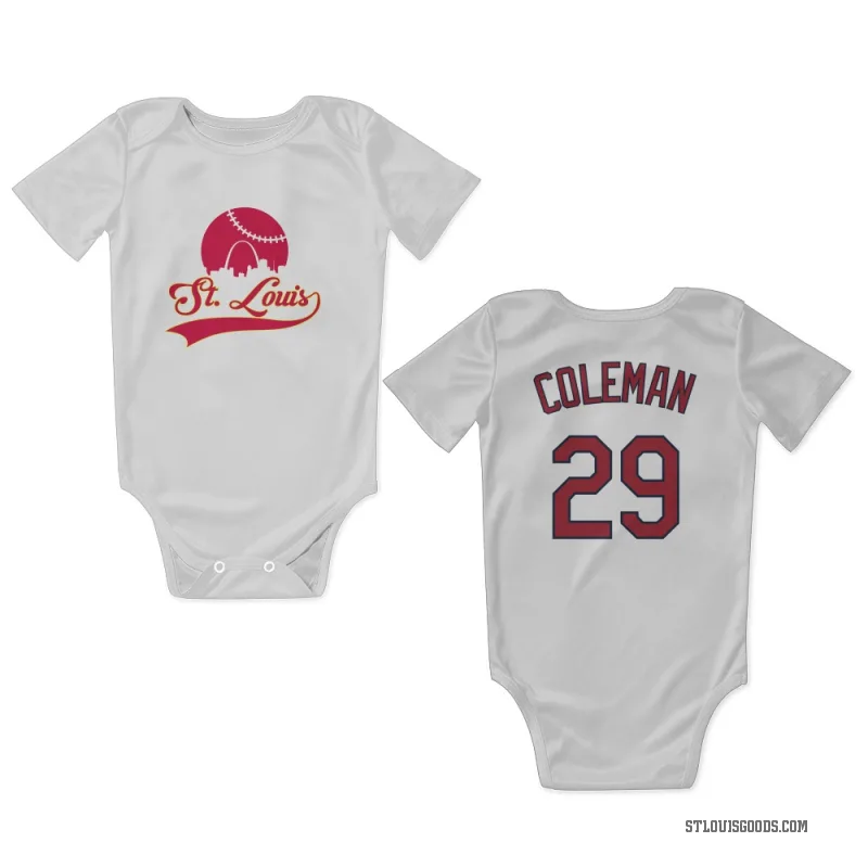 Vince Coleman  White St. Louis Cardinals  Newborn & Infant Bodysuit