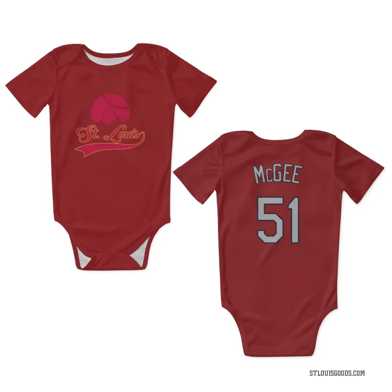Willie McGee  Red St. Louis Cardinals  Newborn & Infant Bodysuit