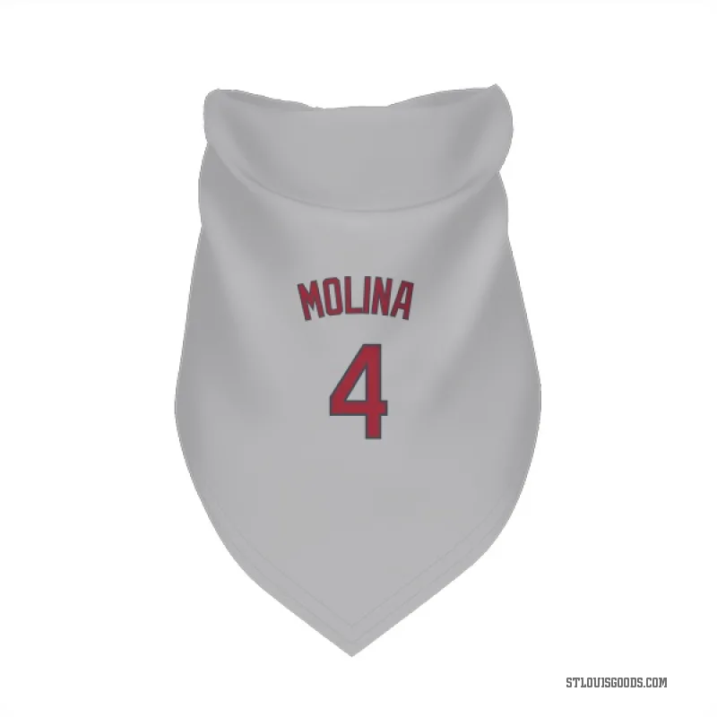 Yadier Molina Gray St. Louis Cardinals Cat & Dog Pet Bandana