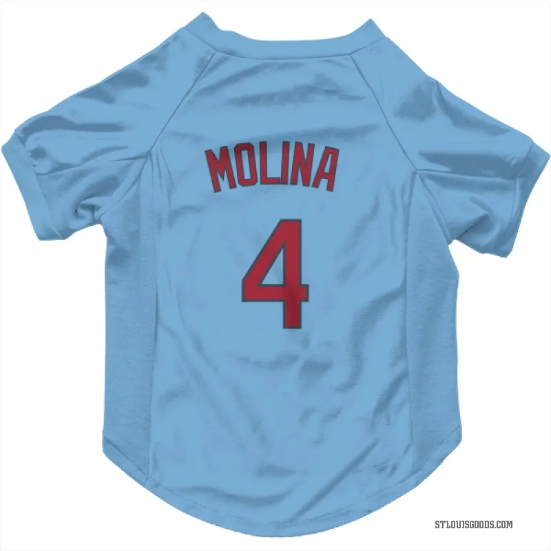 Yadier Molina  Light Blue St. Louis Cardinals  Cat & Dog Pet Jersey