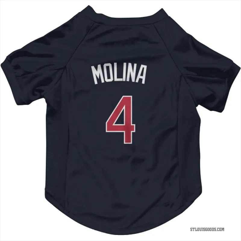 Yadier Molina Navy St. Louis Cardinals Cat & Dog Pet Jersey