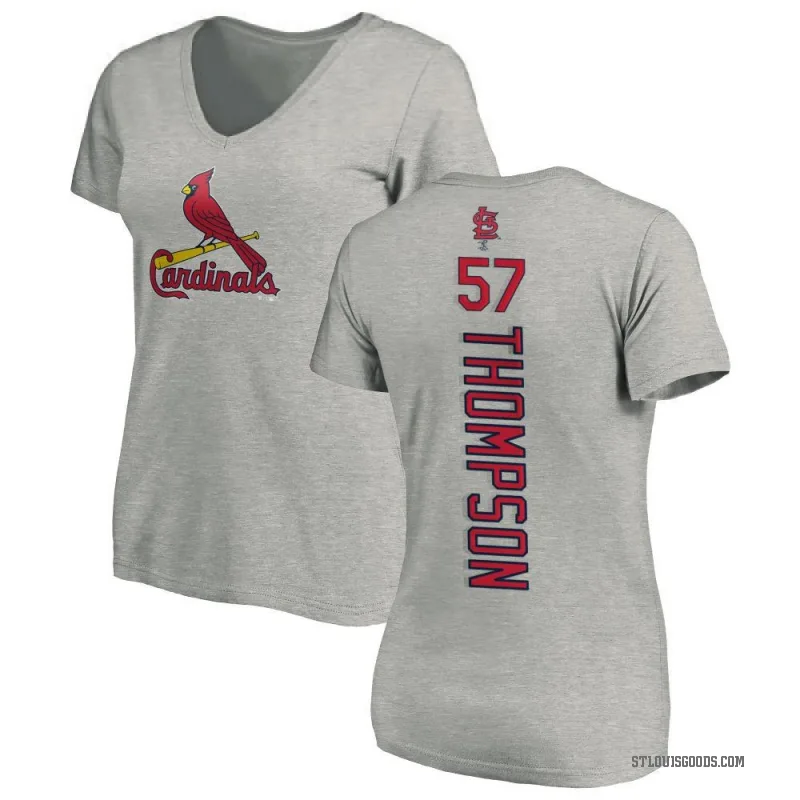 Zack Thompson Women's Ash St. Louis Cardinals Backer Slim Fit T-Shirt -