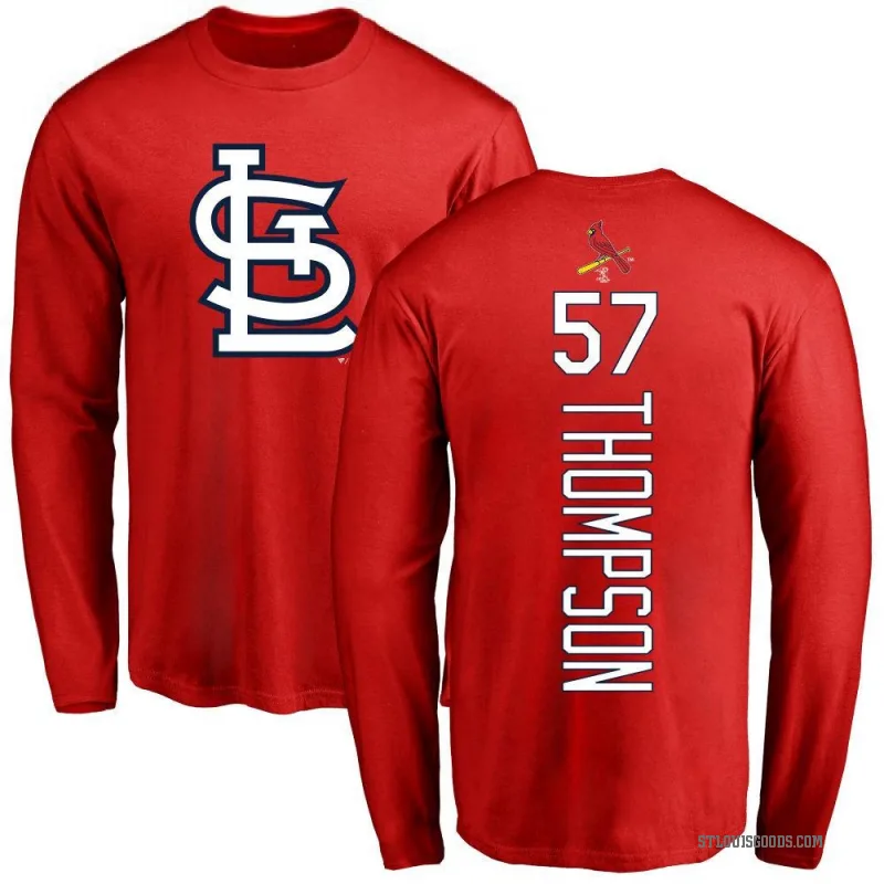 Zack Thompson Youth Red St. Louis Cardinals Backer Long Sleeve T-Shirt -